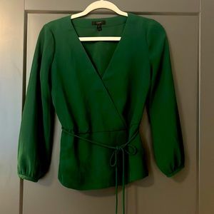 JCrew Faux-Wrap Top